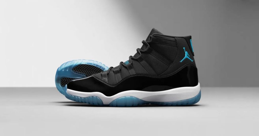 Jordan 11 Gamma outsole icy blue sole detail