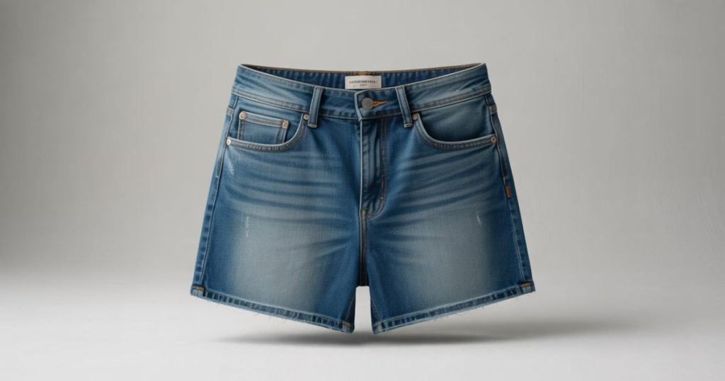 Low Rise Shorts in black with fitted waist design