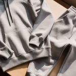 Two-piece sweat set with hoodie and joggers displayed on model