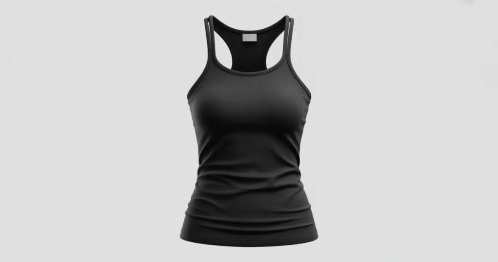 Women’s black top with soft fabric and trendy look