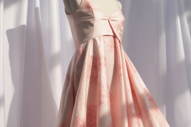Light Pink Dress fabric detail showing smooth texture and premium finish