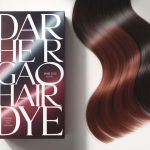 Rainbow ombre Darhergao Hair Dye blending pink purple and blue shades on long curled hair