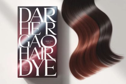 Rainbow ombre Darhergao Hair Dye blending pink purple and blue shades on long curled hair