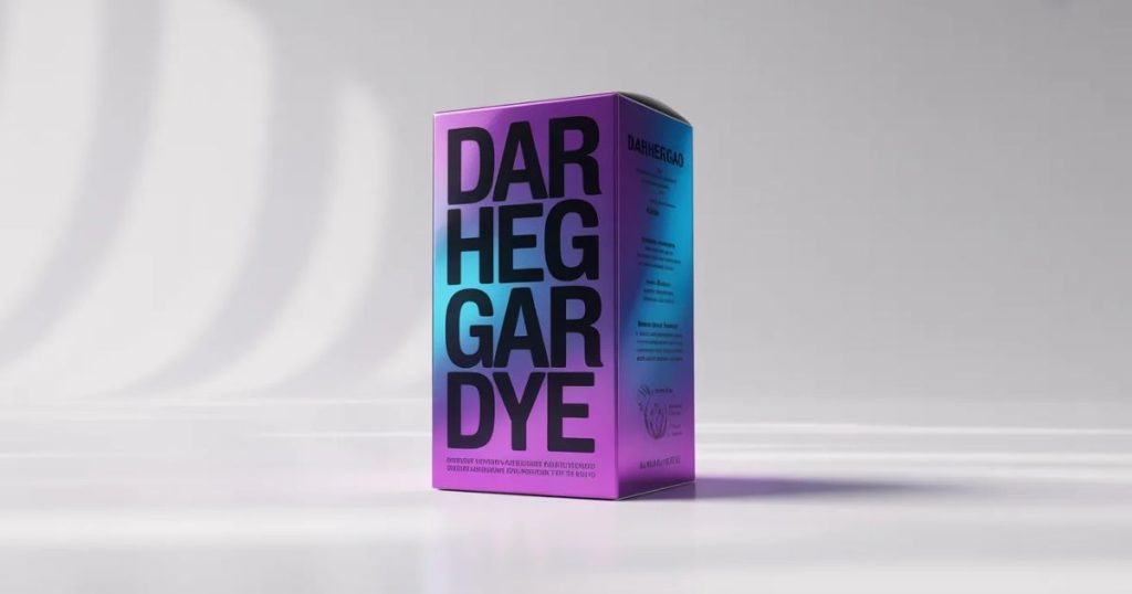 Vibrant purple Darhergao Hair Dye applied to long wavy hair with glossy shine and smooth texture